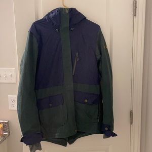 Dark green and blue ROXY snow/winter jacket